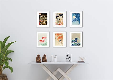 Buy Haus and Hues Asian Art Prints Japanese Art Wall Decor - Set of 6 ...