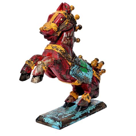 Buy Handmade Wooden Ronking/Standing Horse Painted Home Decorative Legs ...