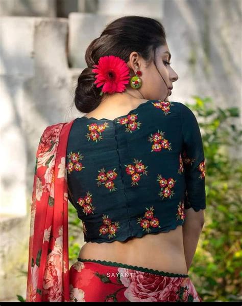 Floral Embroidery Boat Neck Blouses(Add To Cart 15% Off) – Dailybuyys