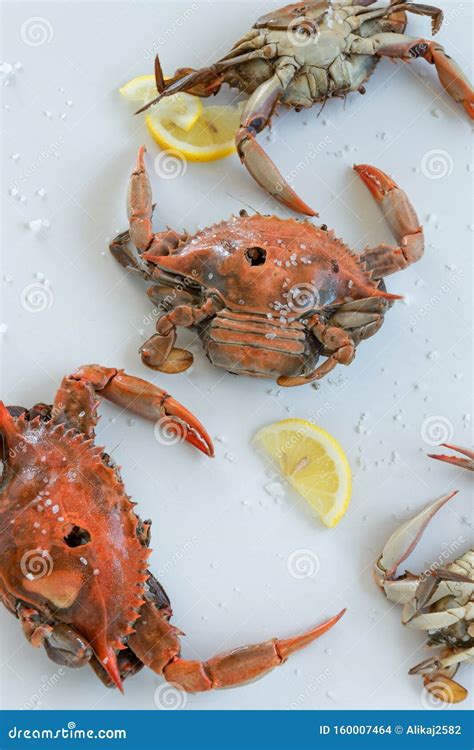 Cooked Red Crabs, Healthy Seafood Stock Photo - Image of lobster, crabs ...