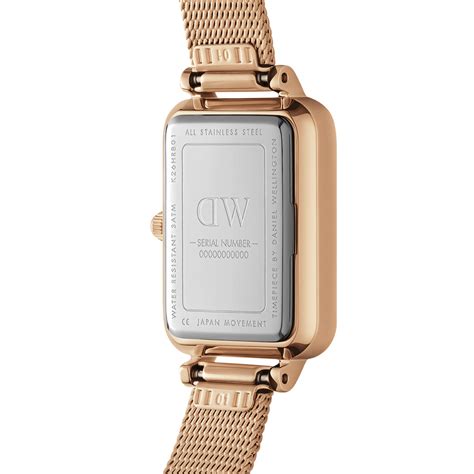 Quadro Pressed Melrose - Square Watch Rose Gold | DW