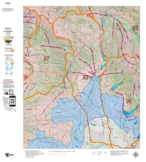 Elk Unit 93 Elk Summer, Winter Concentrations and Migration Routes map ...