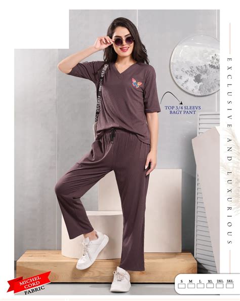 Three Fourth Sleeves El Ns 197 Mnt Co Ord Set Supplier Gujarat – Kavya ...