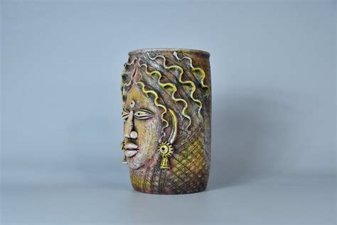 Buy Terracotta Large Abstract Flower Vase Table Decor Item – Sowpeace