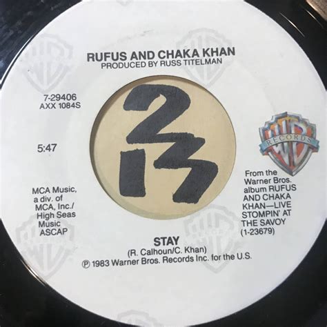 Yahoo!オークション - 試聴 RUFUS FEATURING CHAKA KHAN STAY (LIVE)