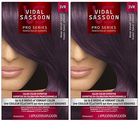 Buy Vidal Sassoon Pro Series Hair Color, Deep Velvet Violet (3VR), 2 ...