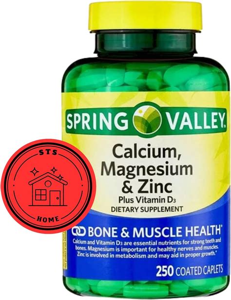 Amazon.com: Calcium Magnesium Zinc with Vitamin D3 | Calcium Supplement ...