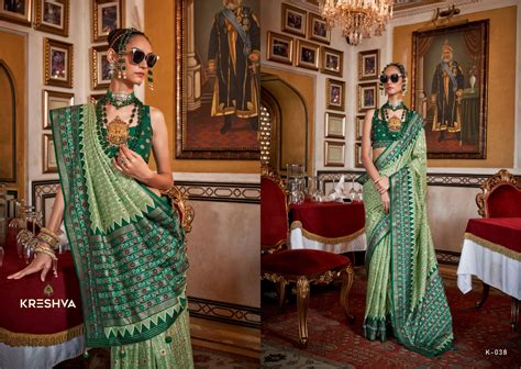 Kreshva Puja Patola Mercerized Fancy Saree Collection