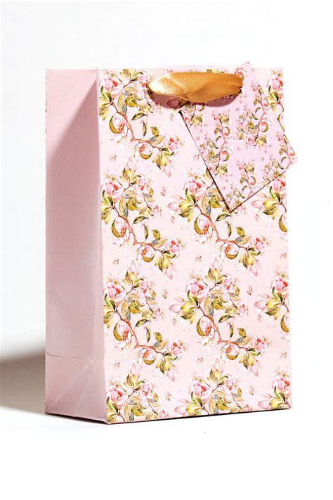 Peach Floral Design Gift Bags Small – Paperholic Design Studio