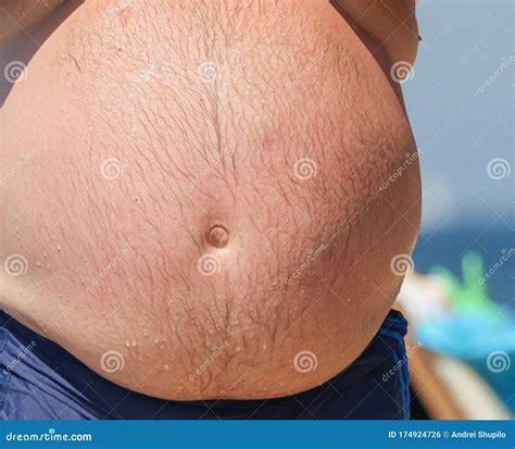 Big Belly of a Fat Man on the Beach Stock Photo - Image of summer, obesity: 174924726