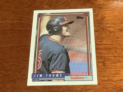 1992 TOPPS BASEBALL JIM THOME ROOKIE CARD No.768 Cleveland Indians Hall ...