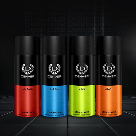 Denver Pack of 4 Deos (Vibe + Blaze + Goat + Saxe) - 150ml Each Long ...
