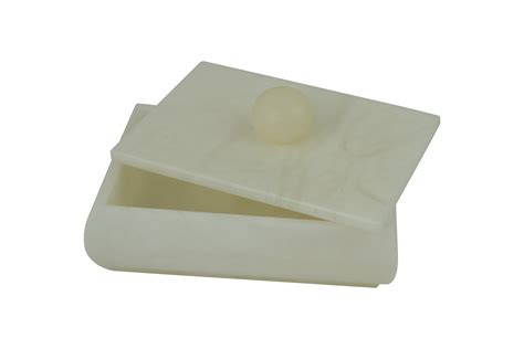 Threestar 6" Inch Solid Alabaster Sone Jewelry Box - Walmart.com
