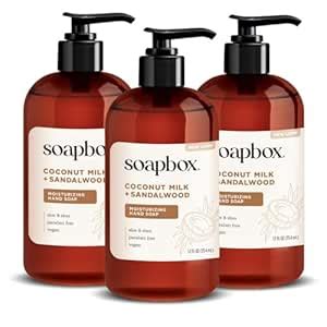 Buy SoapBox Soaps Hand Soap, Coconut Milk & Sandalwood, 3 Count Online ...