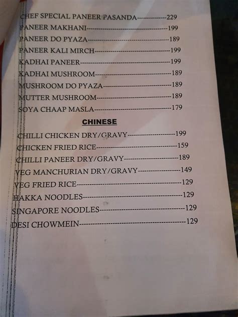 Menu at The Saifai Social, Saifai