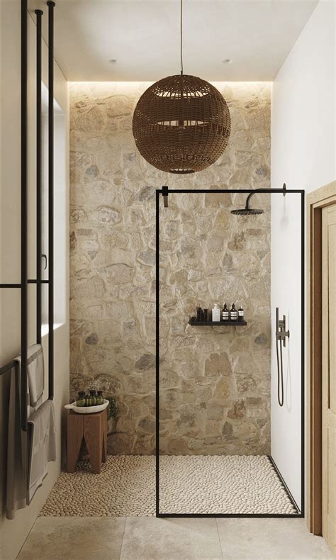 A Rustic Meets Boho Interior With Authentic Stone Feature Walls ...