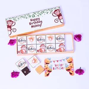 Expelite Happy Birthday Monkey Chocolate Box - 12 pc Birthday ...