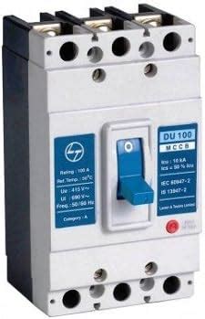 L&T CM98922OOOO L&T Make DU100 3 Pole 100A 10KA MCCB, 20 x 20 x 20 ...