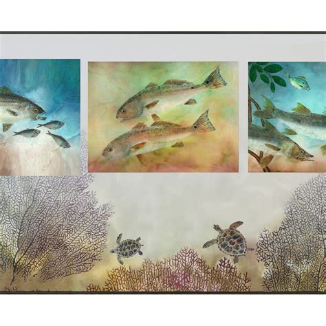 Gyotaku Fish Prints (Triples, Horizontal, Asstd., 20x10 Frame) - Rare ...