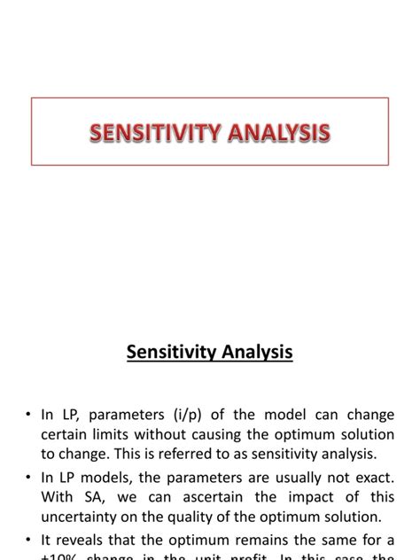 Image result for Sensitivity Analysis Introduction
