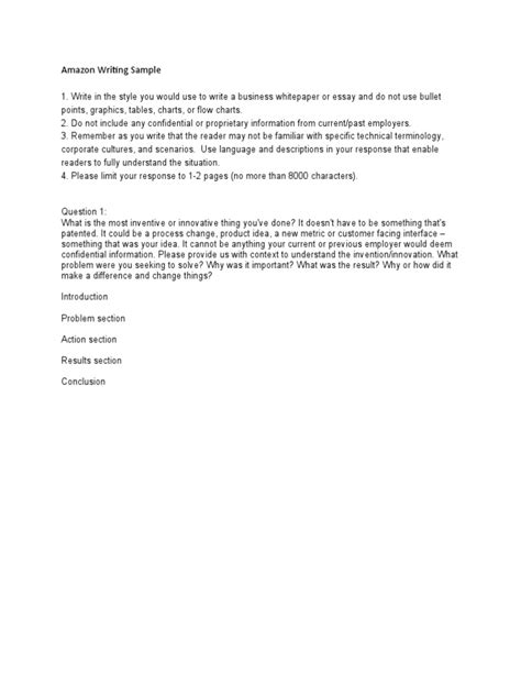 Image result for Amazon Writing Exercise