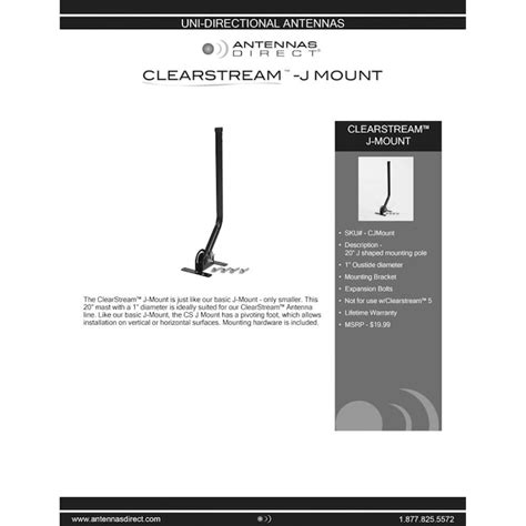 Antennas Direct ClearStream J-Mount with Mounting Hardware at Lowes.com