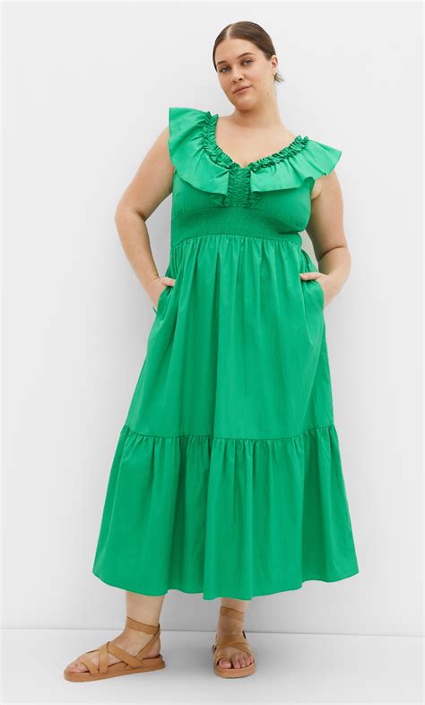 Women's Plus Size Kelly Maxi Green Dress