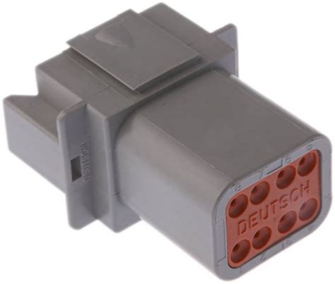 DT04-08PA Deutsch | Deutsch, DT Automotive Connector Socket Grey 8 Way ...