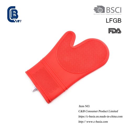 Microwave Heat Resistant Gloves Kitchen Cooking Silicone Glove Oven ...