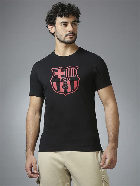 Buy FC Barcelona: Classic Crest T-Shirt - Black From Fancode Shop.
