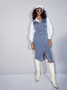 Denim Dresses - Buy Denim Dresses online at Best Prices in India ...