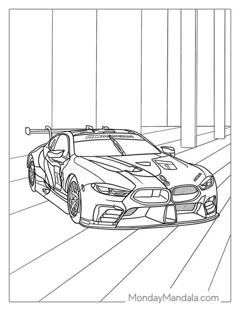 Race Car Coloring Pages Printable Pdf