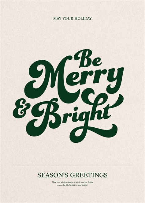Be Merry and Bright Poster – Julposter | desenio.se