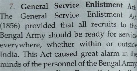 Mention any one provision of the general enlistment act of 1856 ...