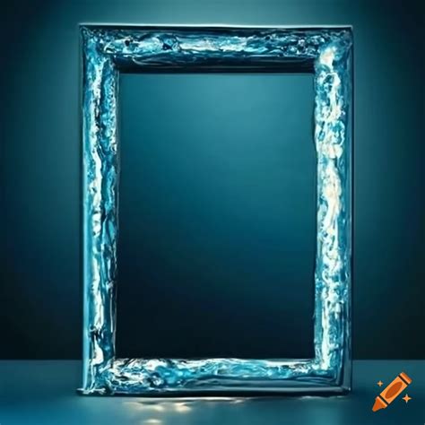 Abstract picture frame made of water on Craiyon
