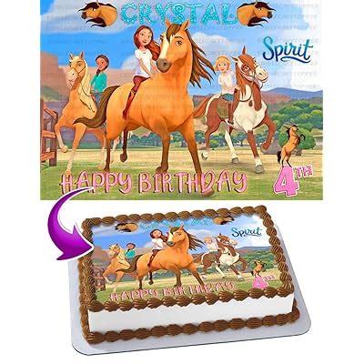 Buy Cakecery Spirit Stallion of the Cimarron Edible Cake Image Topper ...