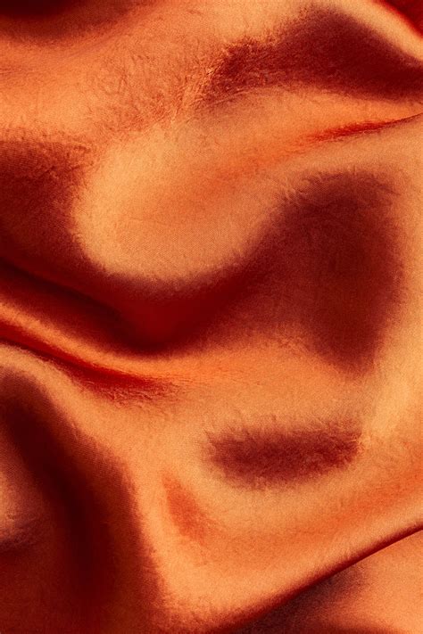 Cowl-neck satin top - Orange - Ladies | H&M IN