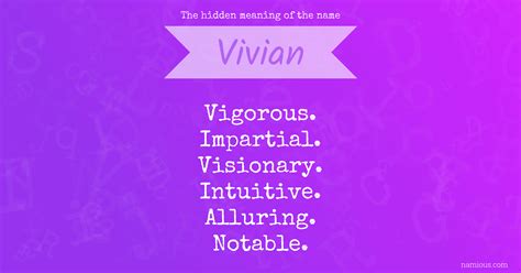 Vivian Meaning Name