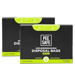 Buy Pee Safe Sanitary Disposal Bags | 100 Small Bags | Leak Proof ...