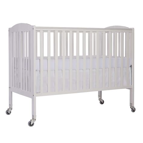 Dream On Me Folding Full Size Convenience Crib In White, Two Adjustable ...