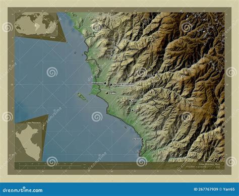 Lima Province, Peru. Wiki. Labelled Points of Cities Stock Illustration ...