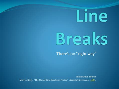 PPT - Enhancing Poetry with Line Breaks: A Guide for Poets PowerPoint ...