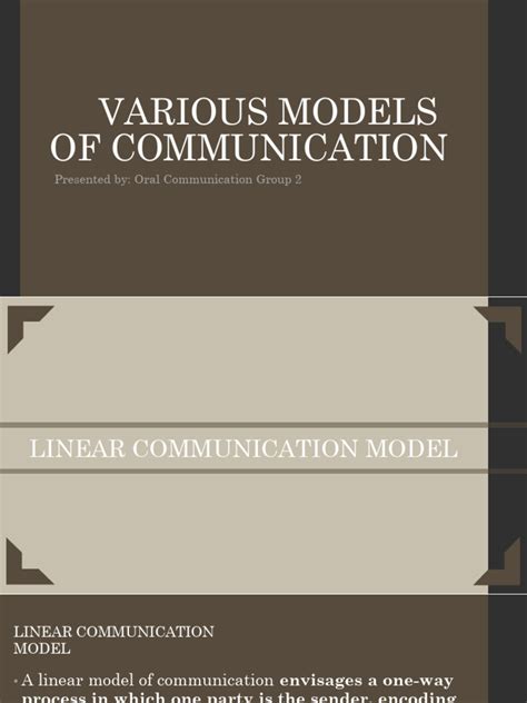 Group 2-Various - Models - of - Communication - Linear - Shannon-Weaver - Model-2 | PDF ...