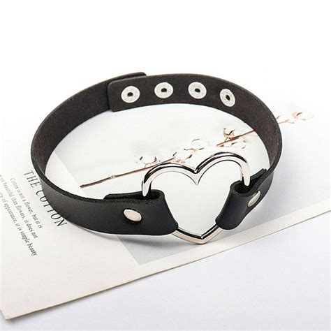 Buy Yellow Chimes Black Color Adjustable PU Leather Choker Necklace Online