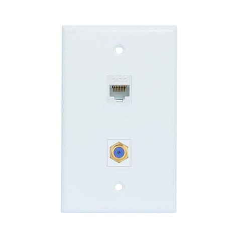 Ethernet Coax Wall Plate - ESYLink Cat6 Coax Wall Plate with 1 Ethernet ...