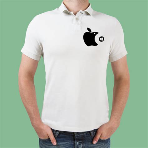 Apple Eating Windows Polo T-Shirt For Men – TEEZ.in
