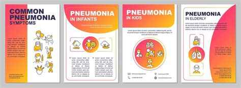 Common pneumonia signs brochure template. kids and elderly at risk ...
