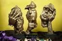 Tailos Handmade Three Modern Human Faces Statue Decorative Showpiece ...