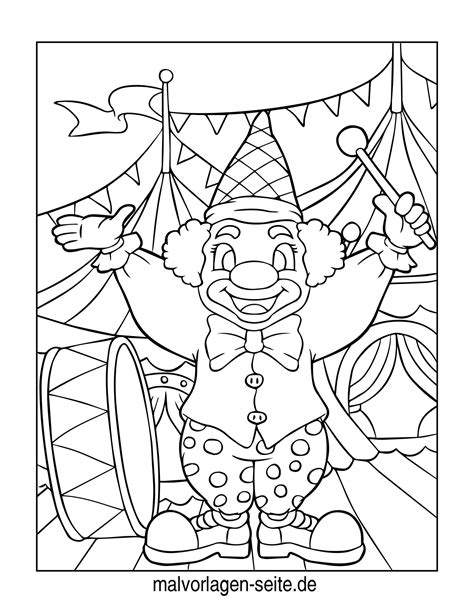 Circus Clown Coloring Pages