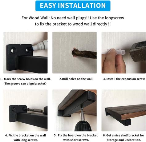 Buy Classic Shelf Bracket 6 inch Anti-Rust Solid Matte Black Well-Made ...